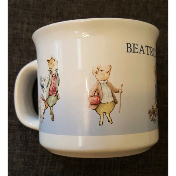 Beatrix Potter Easter Bunny Mug Cup 2002 Frederick Warne Co 16 oz Appx 3.75 x 4" - Picture 4 of 8